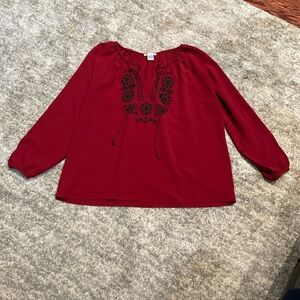 Esley red large women’s blouse